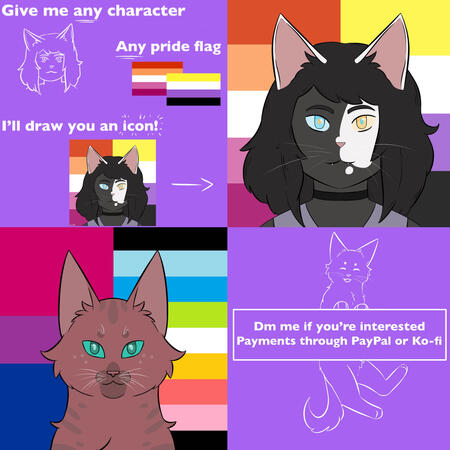 Pride icon commission sheet 2 Pride icon commission sheet 2