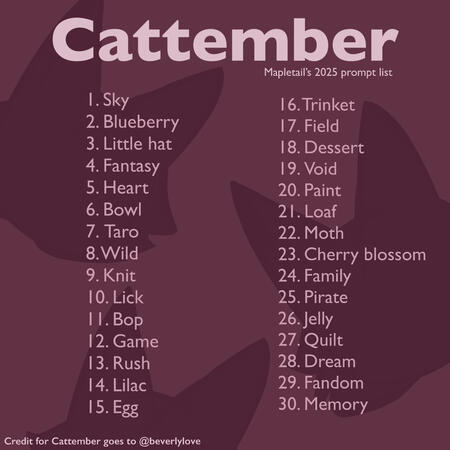 Cattember 2025 Cattember 2025