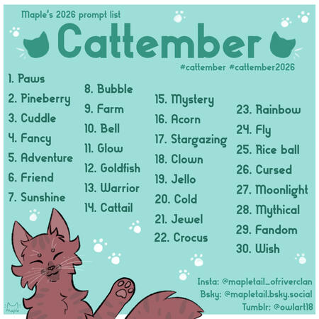 Cattember 2026 Cattember 2026